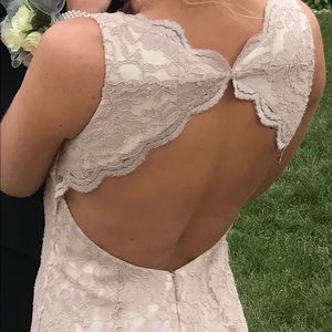 Elegant Long Nude Dress